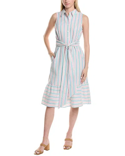Jones New York Shannon Seersucker Midi Dress In White