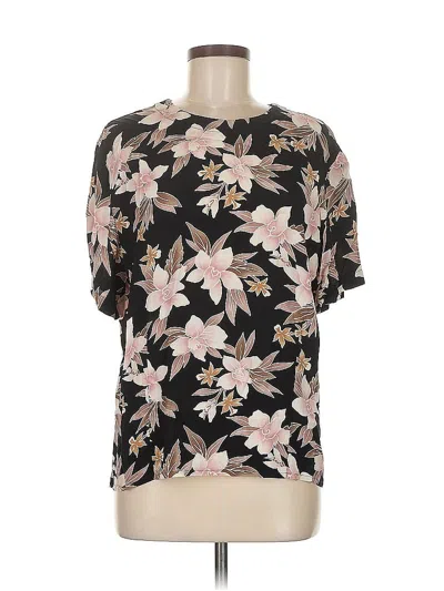 Pre-owned Jones New York Short Sleeve Blouse In Black