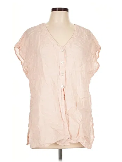 Pre-owned Jones New York Short Sleeve Blouse In Pink