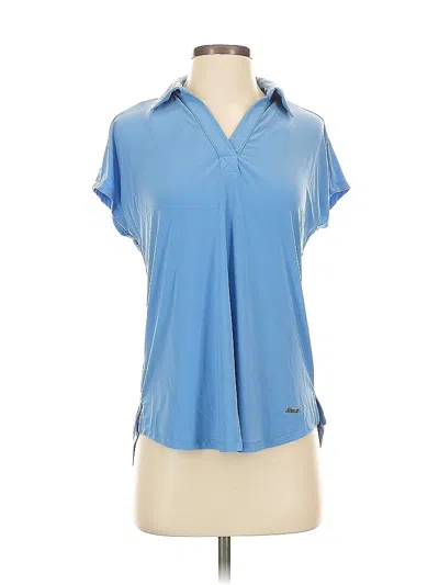 Pre-owned Jones New York Short Sleeve Polo Shirt In Blue