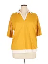 Jones New York Short Sleeve Polo Shirt In Gold