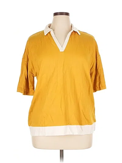 Jones New York Short Sleeve Polo Shirt In Gold