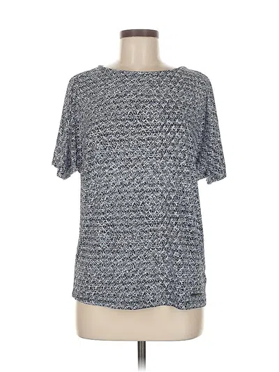 Pre-owned Jones New York Short Sleeve Top Blue Crew Neck Tops