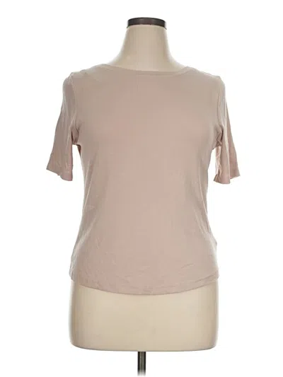 Pre-owned Jones New York Short Sleeve T-shirt In Tan