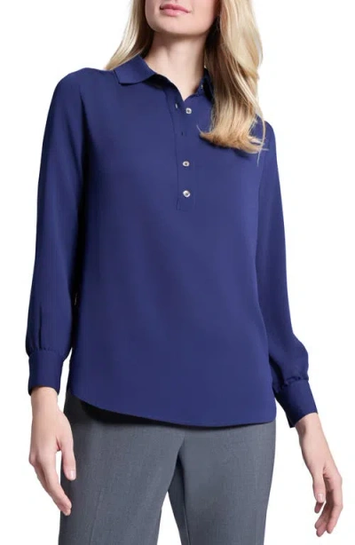 Jones New York Side Button Popover Tunic Top