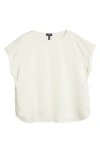 Jones New York Side Button Top In Jones White