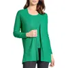 Jones New York Open Front Rib Cardigan In Kelly