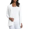 Jones New York Side Slit Rib Cardigan In Nyc White