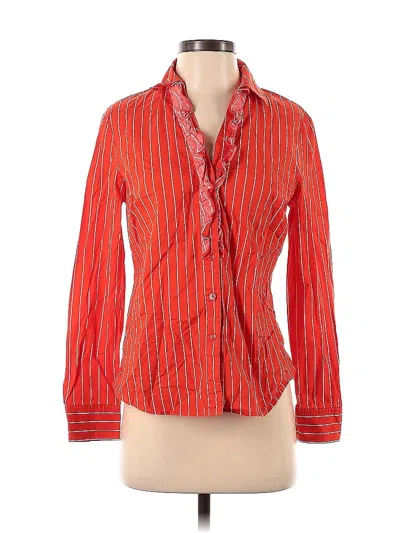 Pre-owned Jones New York Signature 3/4 Sleeve Blouse In Red