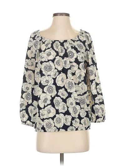 Pre-owned Jones New York Signature 3/4 Sleeve Blouse In White