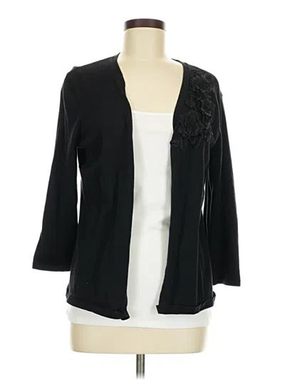 Pre-owned Jones New York Signature Cardigan Sweater In Black