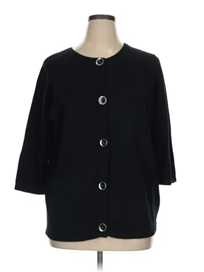 Pre-owned Jones New York Signature Cardigan Sweater In Black