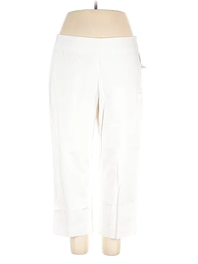 Pre-owned Jones New York Signature Casual Pants In White