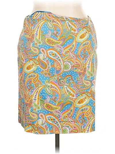 Pre-owned Jones New York Signature Casual Skirt In Yellow