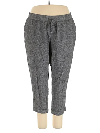 Pre-owned Jones New York Signature Linen Pants In Gray