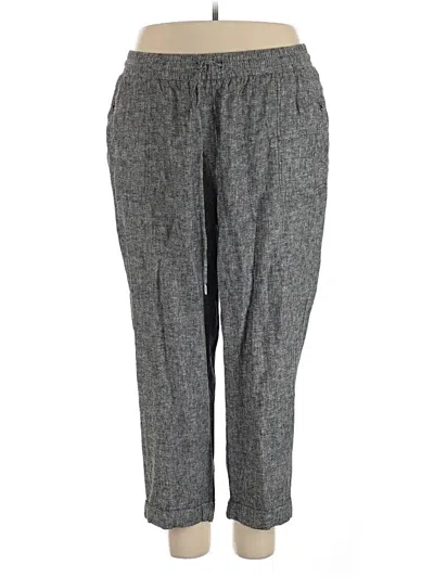 Pre-owned Jones New York Signature Linen Pants In Gray