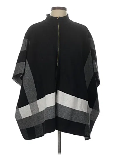 Pre-owned Jones New York Signature Poncho In Black