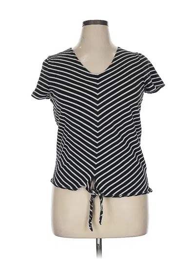 Pre-owned Jones New York Signature Short Sleeve T-shirt In Black