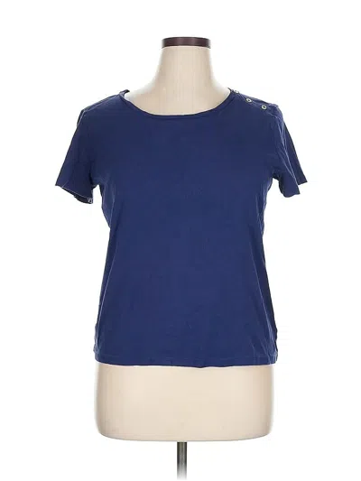 Pre-owned Jones New York Signature Short Sleeve T-shirt In Blue