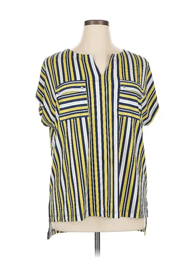 Pre-owned Jones New York Signature Short Sleeve T-shirt In Yellow