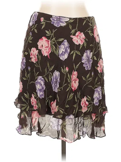 Pre-owned Jones New York Signature Silk Skirt In Purple