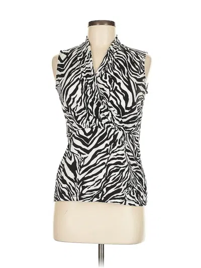 Pre-owned Jones New York Signature Sleeveless Blouse In Black