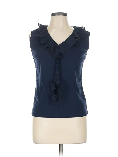 Pre-owned Jones New York Signature Sleeveless Blouse In Blue