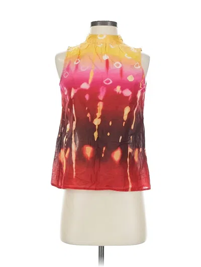 Pre-owned Jones New York Signature Sleeveless Blouse In Red