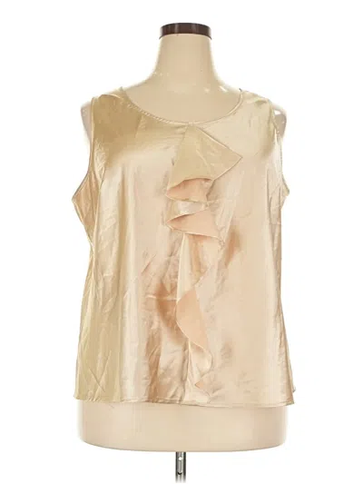 Pre-owned Jones New York Signature Sleeveless T-shirt In Tan