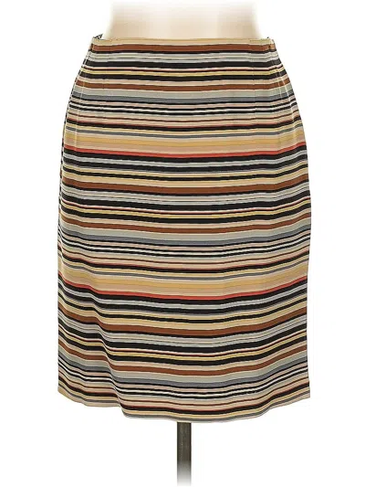 Pre-owned Jones New York Silk Skirt In Brown