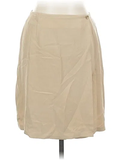 Pre-owned Jones New York Silk Skirt In Brown