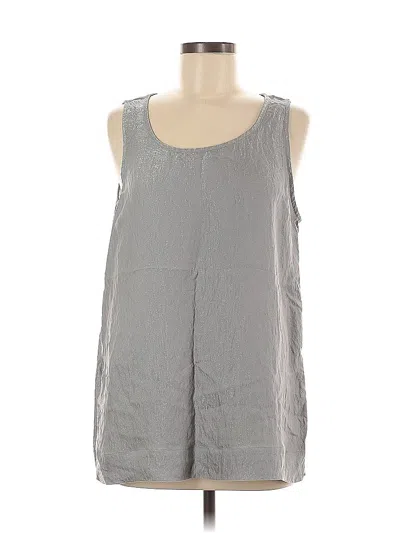 Pre-owned Jones New York Sleeveless Blouse In Gray