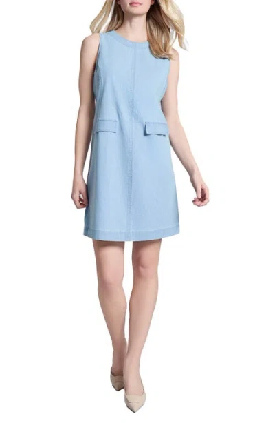 JONES NEW YORK JONES NEW YORK SLEEVELESS DENIM SHIFT DRESS
