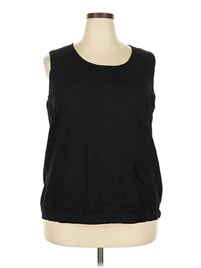Pre-owned Jones New York Sleeveless T-shirt In Black