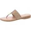 Jones New York Sonal Womens Faux Leather Cushioned Footbed Flip-flops In White