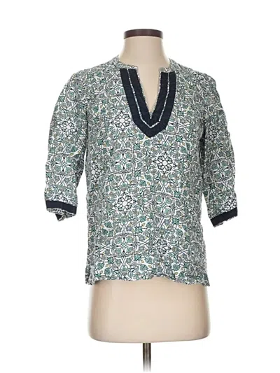 Pre-owned Jones New York Sport 3/4 Sleeve Blouse In Blue