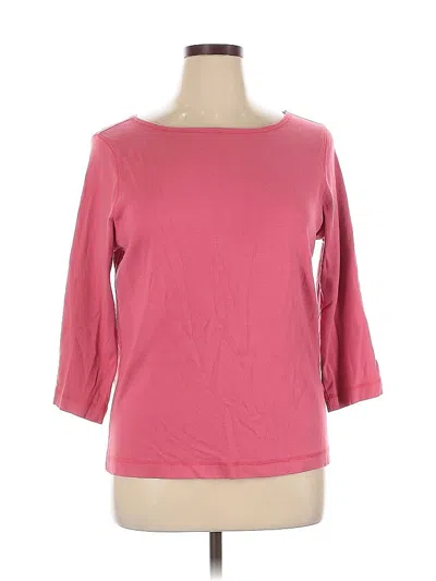 Pre-owned Jones New York Sport 3/4 Sleeve T-shirt In Pink