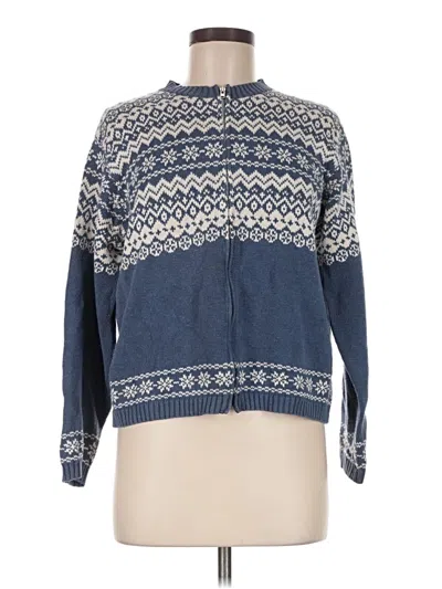 Pre-owned Jones New York Sport Cardigan Sweater In Blue