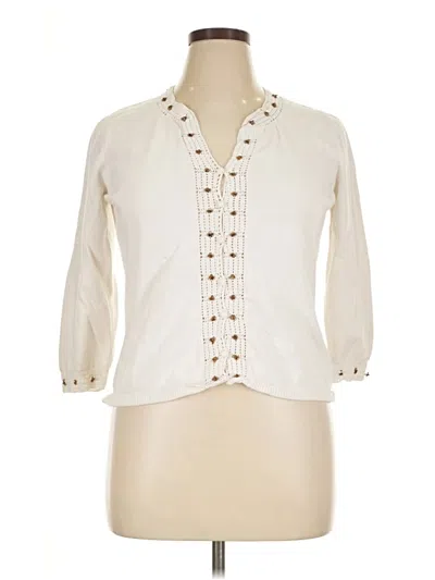 Pre-owned Jones New York Sport Cardigan Sweater In Ivory