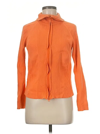 Pre-owned Jones New York Sport Cardigan Sweater In Orange
