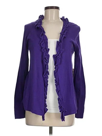 Pre-owned Jones New York Sport Cardigan Sweater In Purple