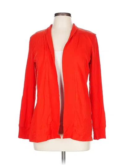 Pre-owned Jones New York Sport Cardigan Sweater In Red