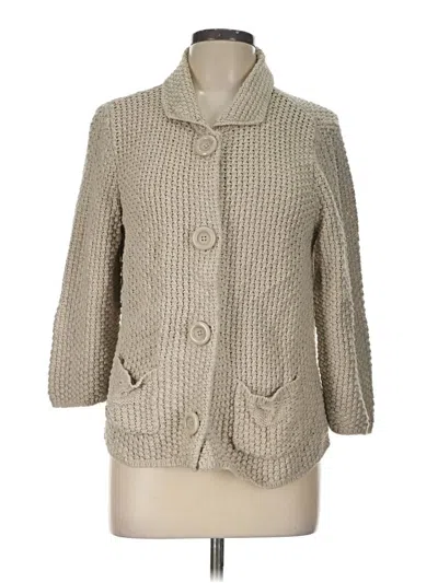 Pre-owned Jones New York Sport Cardigan Sweater In Tan