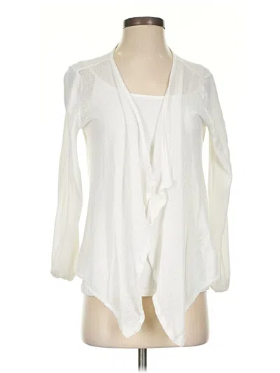 Pre-owned Jones New York Sport Cardigan Sweater In White