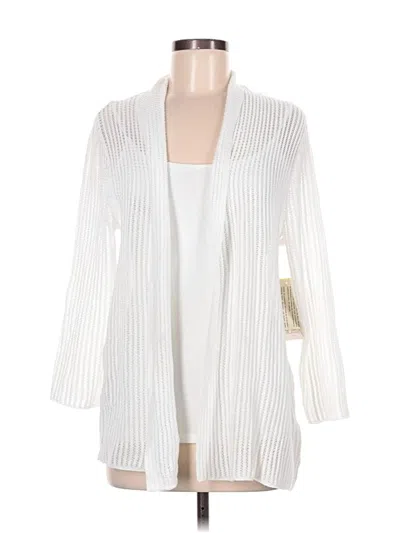Jones New York Sport Cardigan Sweater In White