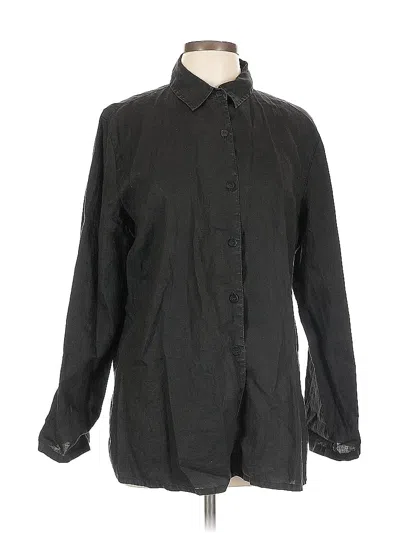Pre-owned Jones New York Sport Long Sleeve Button Down Shirt In Black