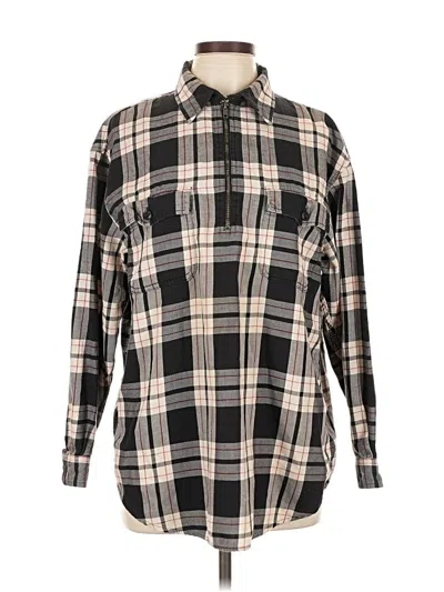 Pre-owned Jones New York Sport Long Sleeve Button Down Shirt In Black