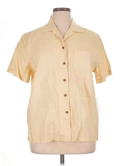 Jones New York Sport Short Sleeve Blouse In Yellow