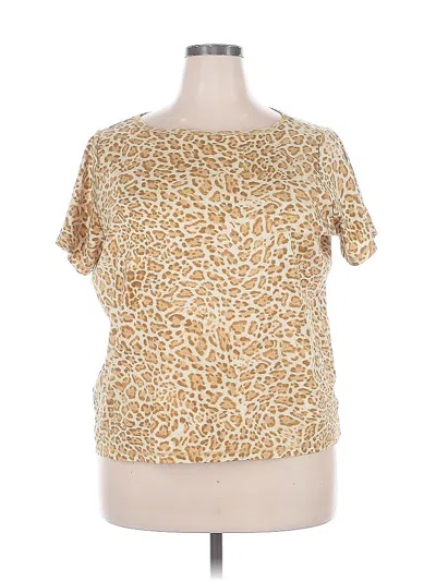 Pre-owned Jones New York Sport Short Sleeve T-shirt In Gold