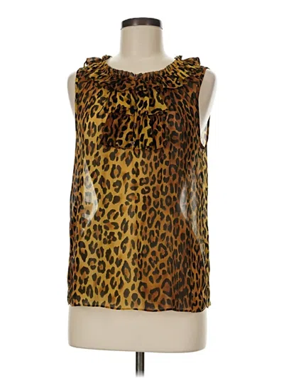 Pre-owned Jones New York Sport Sleeveless Blouse In Gold